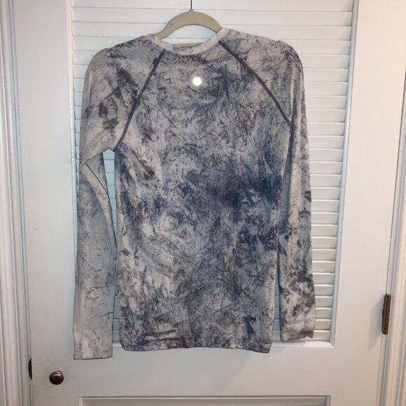 Lululemon Swiftly Tech Long Sleeve 2.0*, MultiDye Gray/White - Size 8 - Picture 10 of 10
